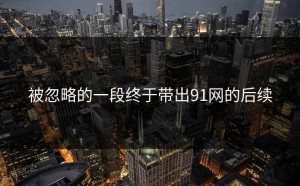 被忽略的一段终于带出91网的后续