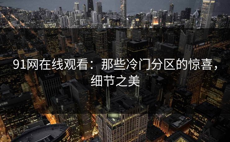 91网在线观看:那些冷门分区的惊喜,细节之美 91网在线观看:那些冷门分区的惊喜,细节之美